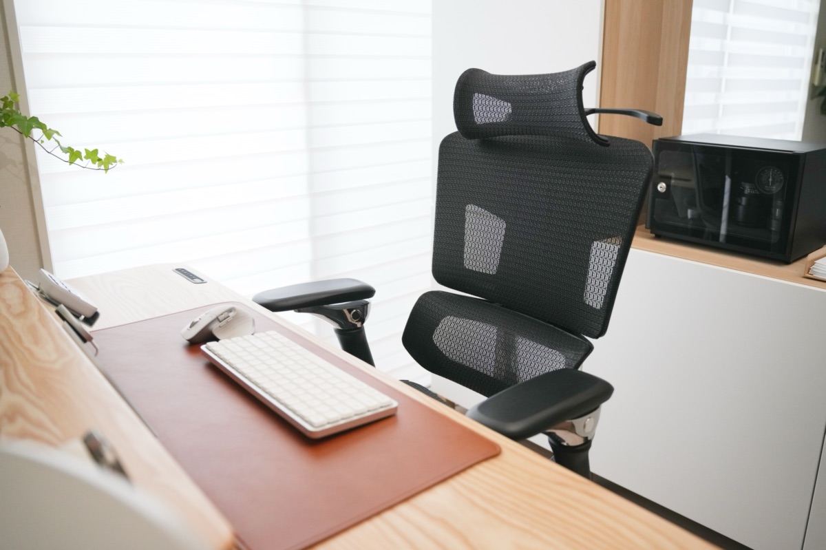 デスク側から見たRasical Chair Elite