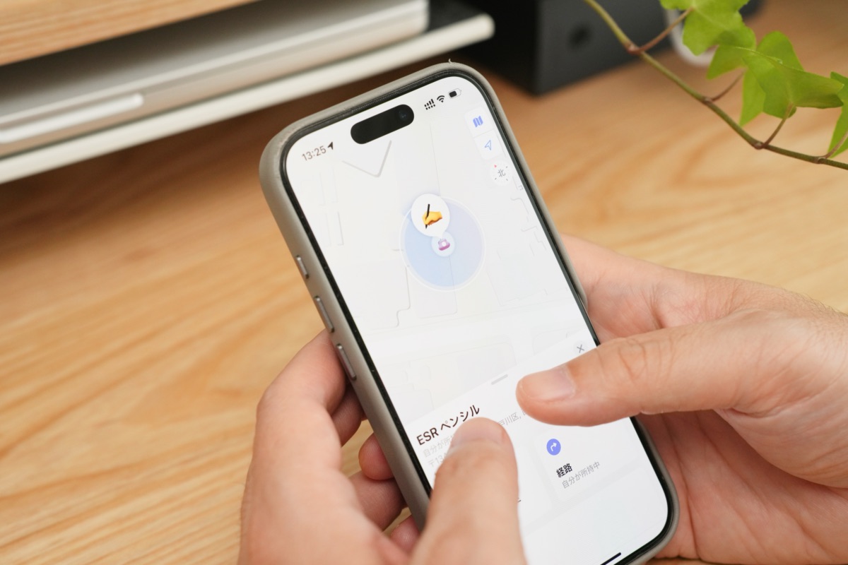 iPhoneでESRペンシルを探す様子
