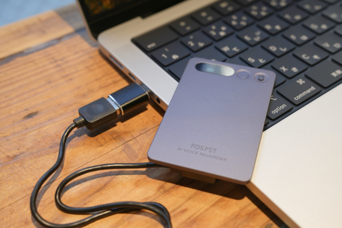 MacBookに有線接続したXNote Rec10
