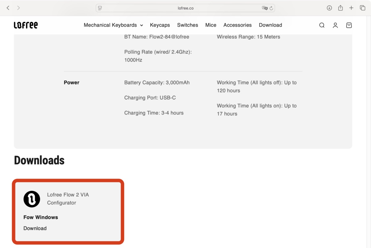 ofree.co の製品ページ