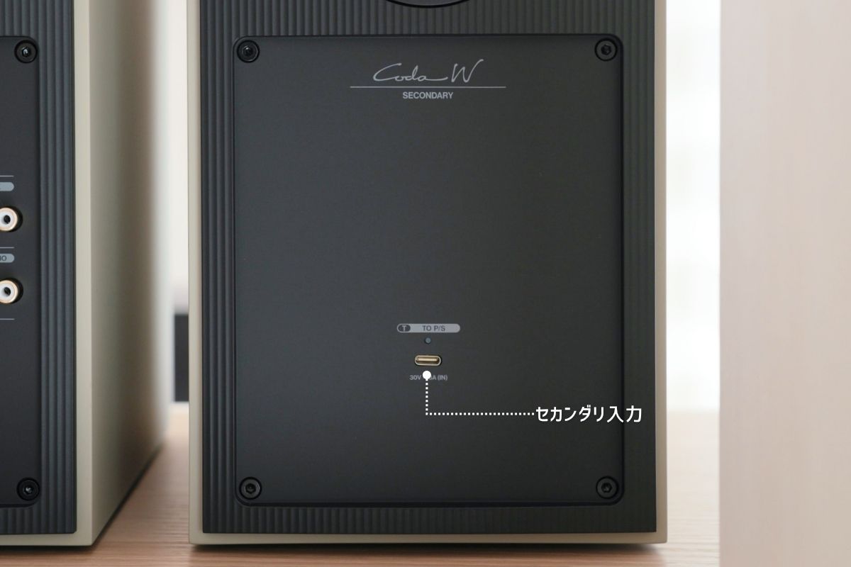 セカンダリスピーカーの端子と配置