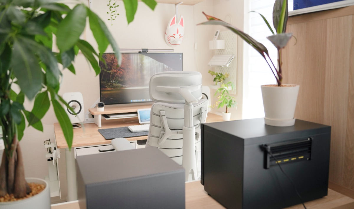 作業場に置いたLiberNovo Omni