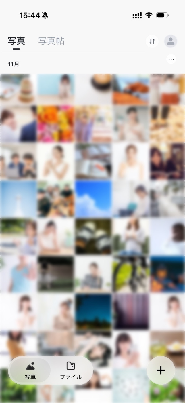 スマホアプリの写真管理画面