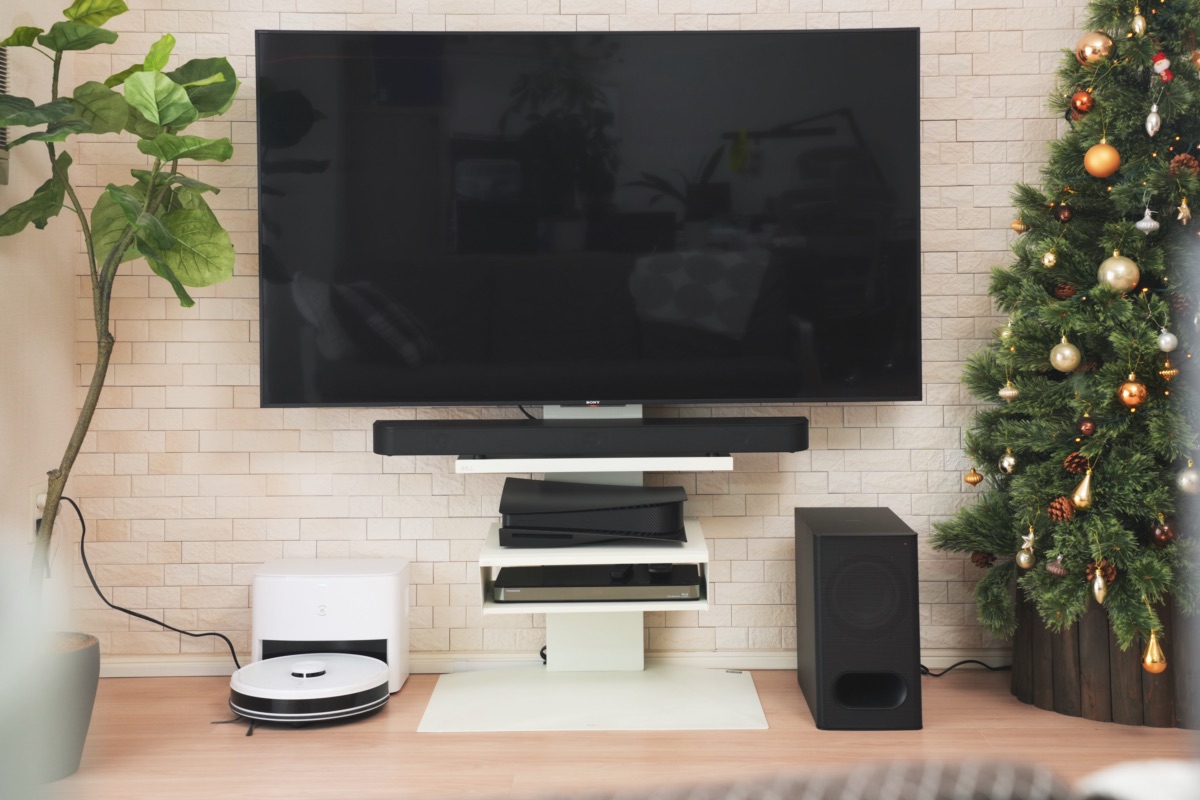 65インチテレビとHT-B600のサイズ感