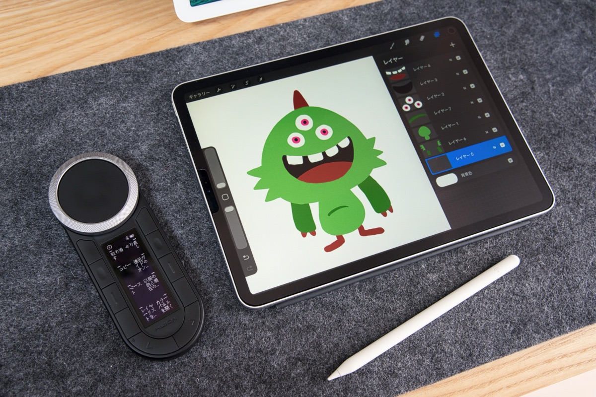 iPad ProとApple PencilとHUION Keydial Remote K40
