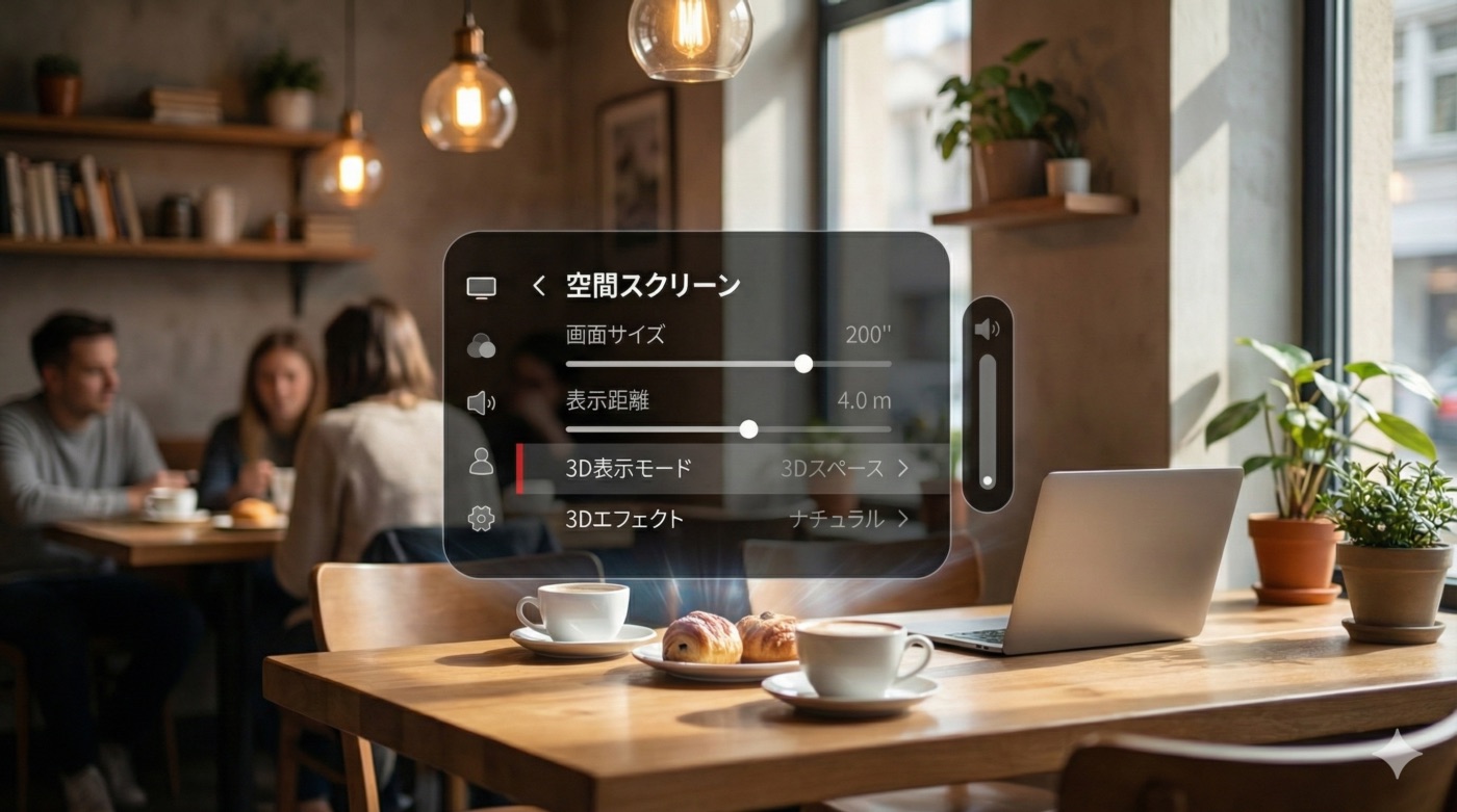 OSDメニューでの3Dモード選択画面