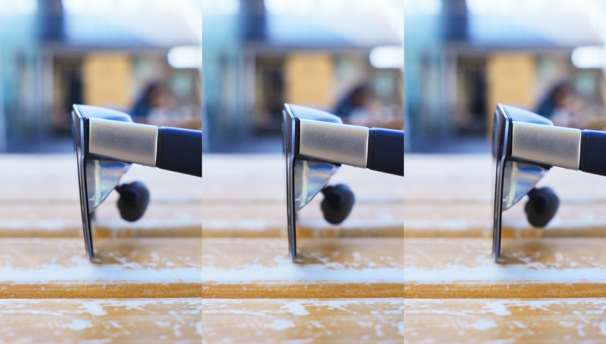 3段階に角度調整が可能なテンプル