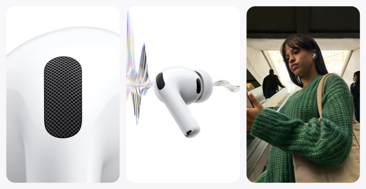 ノイキャンの性能を表すApple公式サイトの紹介画像