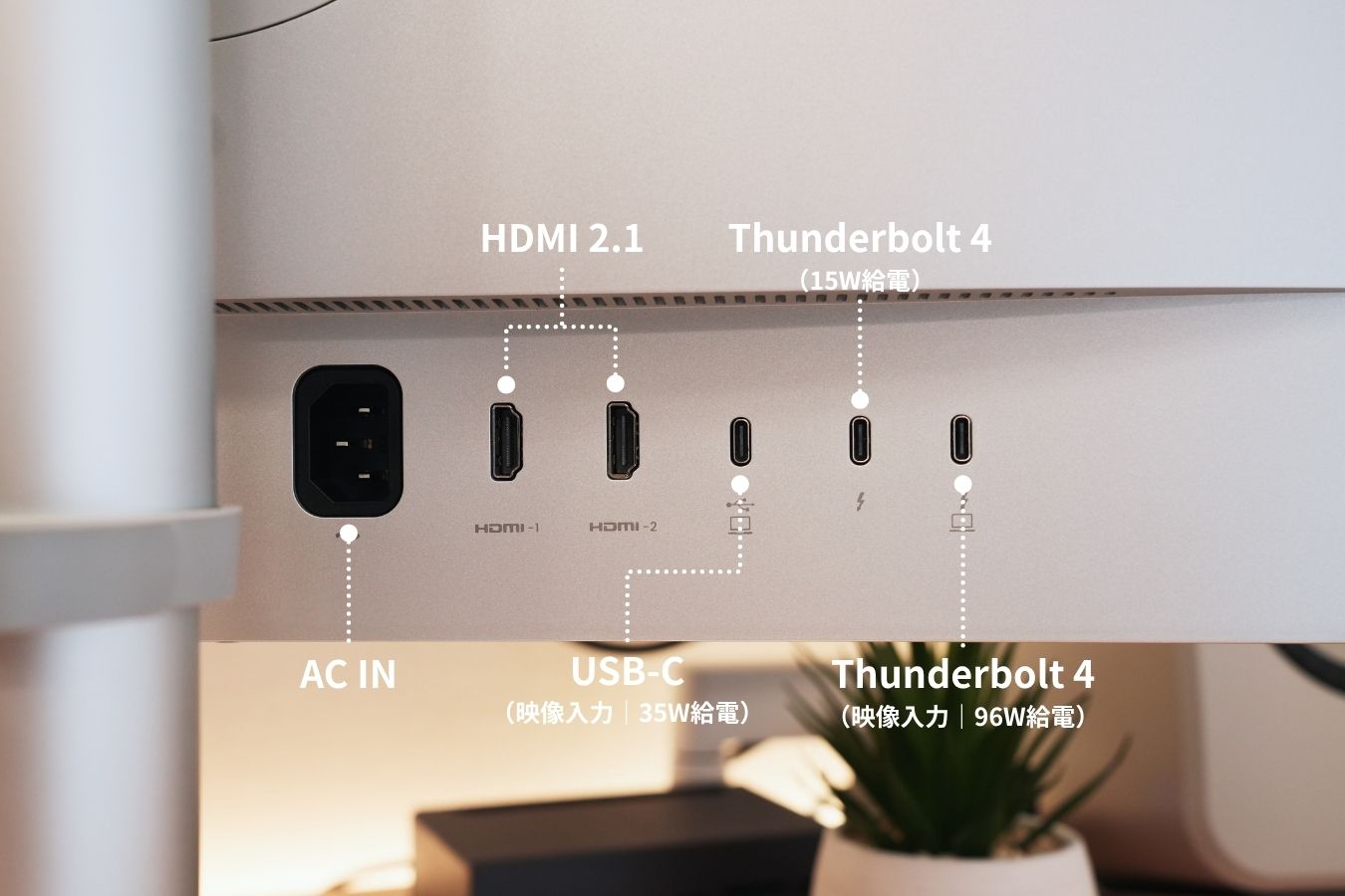 BenQ MA270Sの背面ポート