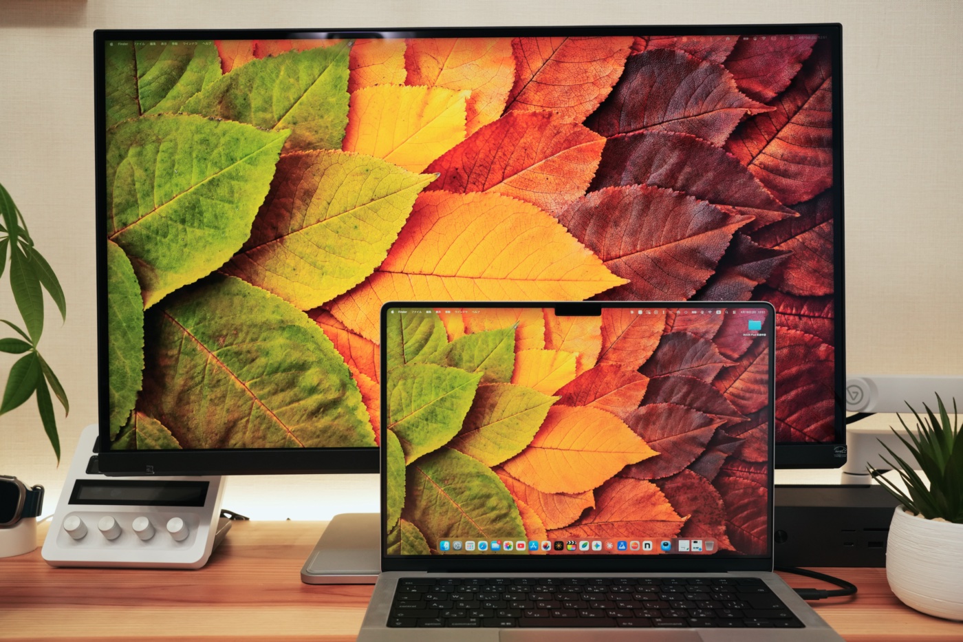 BenQ MA270SとMacBook Proの画像比較①