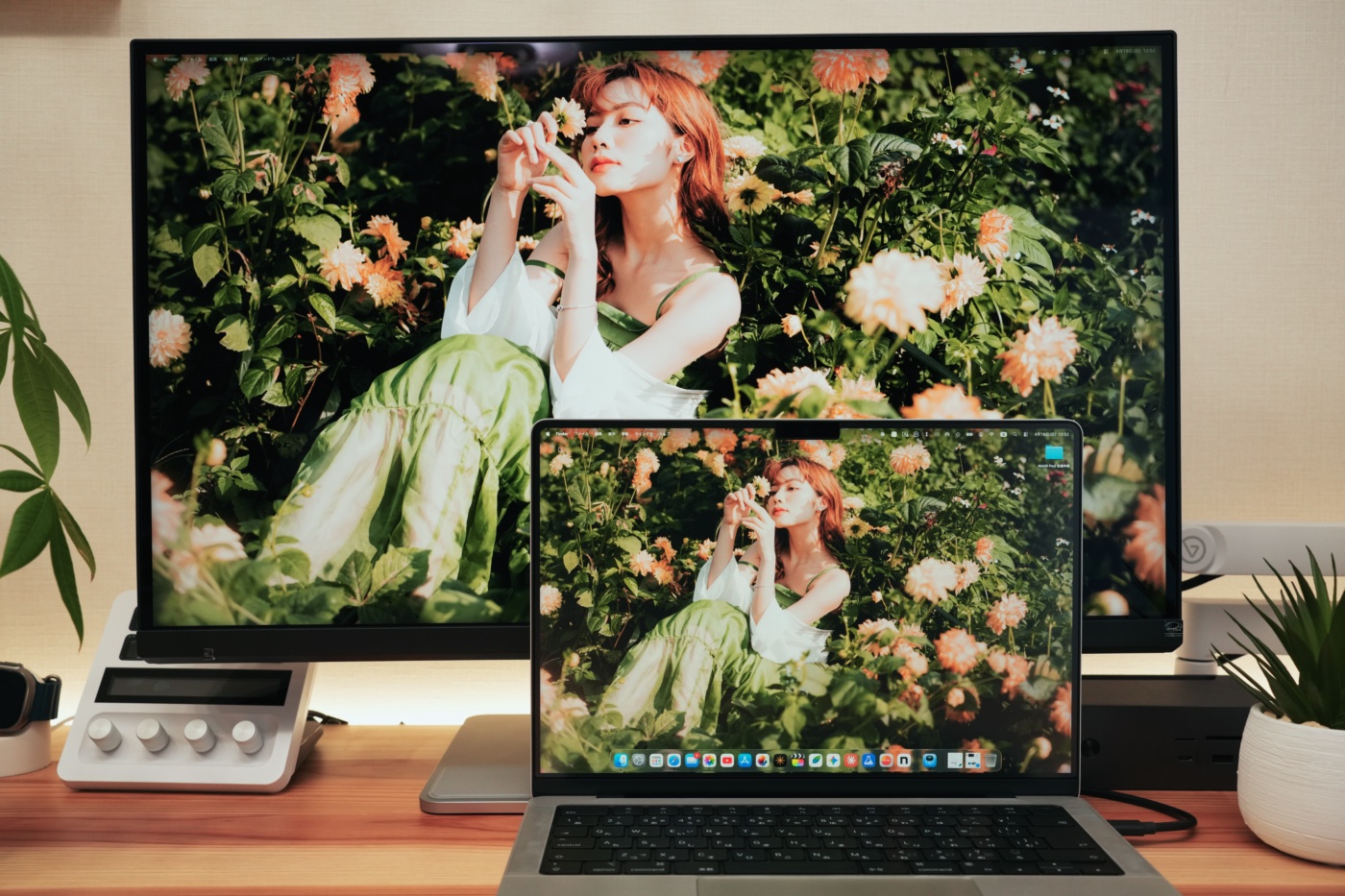 BenQ MA270SとMacBook Proの画像比較②