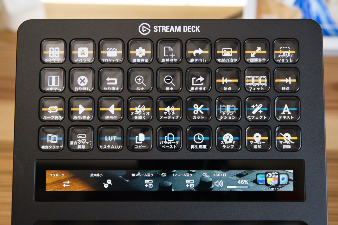 カラーとゾーン分けで整然と並んだElgato Stream Deck + XLのキー配置