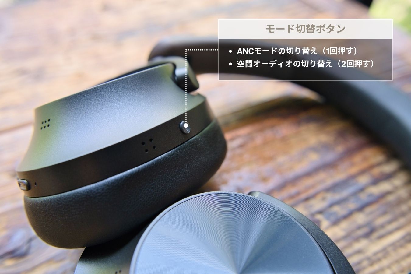 Noise Master Buds MAXのモード切替ボタン