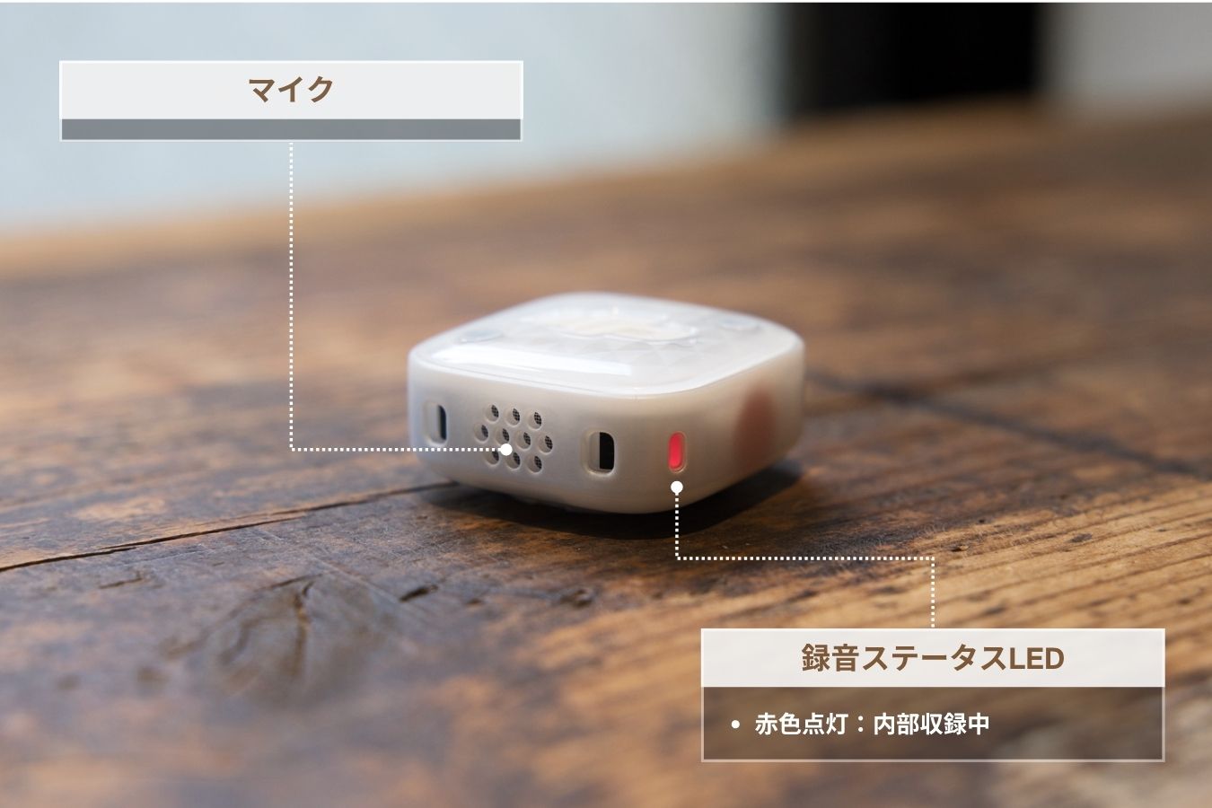 DJI Mic Mini 2SのマイクとステータスLED