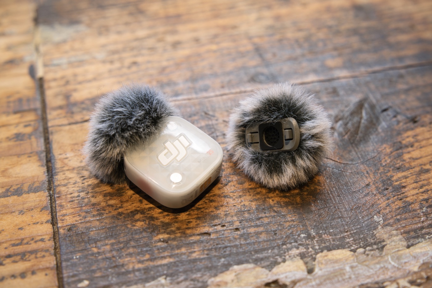ウインドスクリーンを装着したDJI Mic Mini 2S