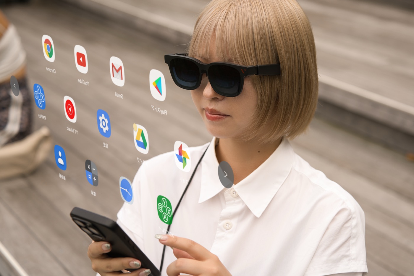 SpaceWalkerアプリの使用イメージ