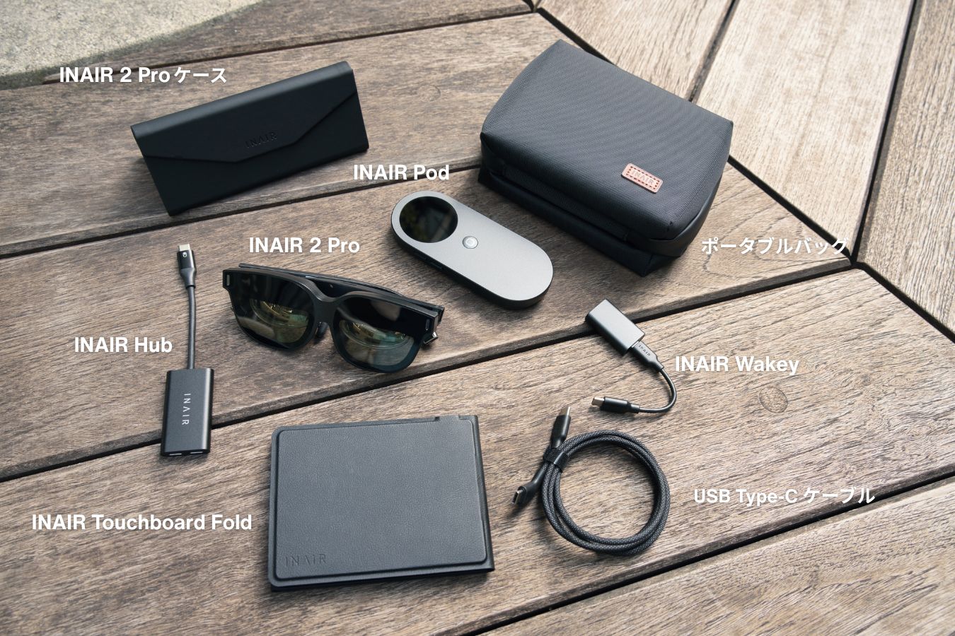 INAIR 2 Pro Go Packの同梱品一覧